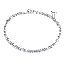Load image into Gallery viewer, Vnox Mens Simple 3-11mm Stainless Steel Curb Cuban Link Chain Bracelets for Women Unisex Wrist Jewelry Gifts