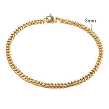 Load image into Gallery viewer, Vnox Mens Simple 3-11mm Stainless Steel Curb Cuban Link Chain Bracelets for Women Unisex Wrist Jewelry Gifts