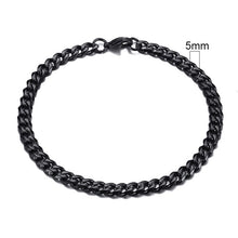 Load image into Gallery viewer, Vnox Mens Simple 3-11mm Stainless Steel Curb Cuban Link Chain Bracelets for Women Unisex Wrist Jewelry Gifts