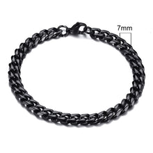Load image into Gallery viewer, Vnox Mens Simple 3-11mm Stainless Steel Curb Cuban Link Chain Bracelets for Women Unisex Wrist Jewelry Gifts