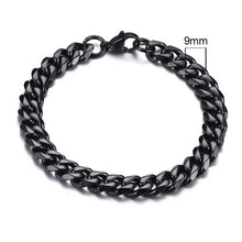 Load image into Gallery viewer, Vnox Mens Simple 3-11mm Stainless Steel Curb Cuban Link Chain Bracelets for Women Unisex Wrist Jewelry Gifts