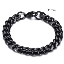 Load image into Gallery viewer, Vnox Mens Simple 3-11mm Stainless Steel Curb Cuban Link Chain Bracelets for Women Unisex Wrist Jewelry Gifts