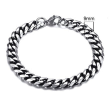Load image into Gallery viewer, Vnox Mens Simple 3-11mm Stainless Steel Curb Cuban Link Chain Bracelets for Women Unisex Wrist Jewelry Gifts
