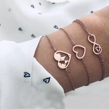 Load image into Gallery viewer, Modyle 5Pcs/set Bohemian Gold color Moon Leaf Crystal Opal Open Bracelet Set for Women Punk Boho Beach Bangle Jewelry Gift